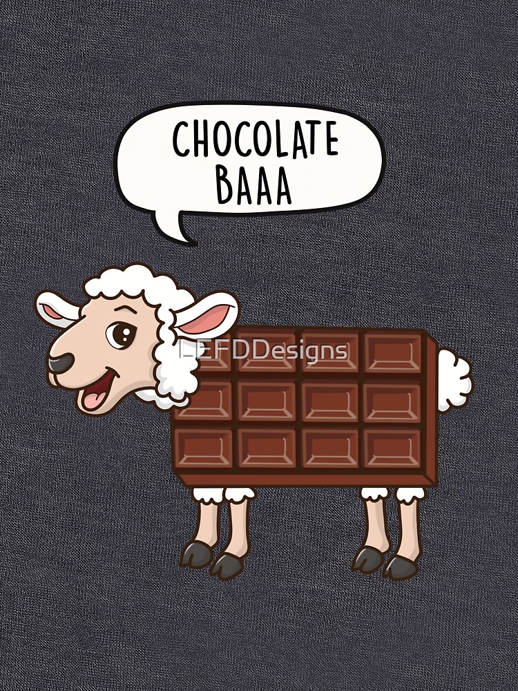 Thumbnail 6 von 6, Leichter Pullover, Chocolate Baaa - Sheep Chocolate Bar Pun Gift designt und verkauft von LEFDDesigns.