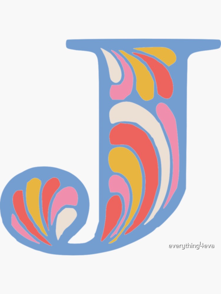 Letter K Fancy Monogram Hippie Initial Pink Sticker for Sale by  everything4eva