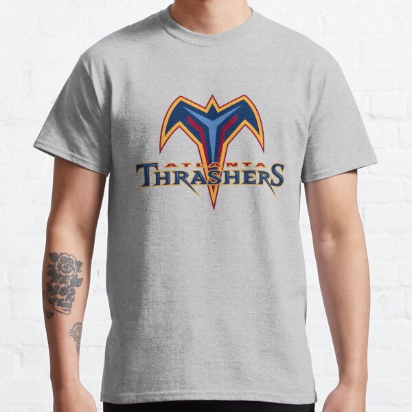 Vintage Hockey - Atlanta Thrashers Blue Thrashers Wordmark print design new  T shirts for mens and womens - Freedomdesign