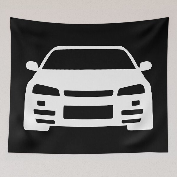 Item preview, Nissan Skyline R34 GTR white silhouette designed and sold by EdimDesign.