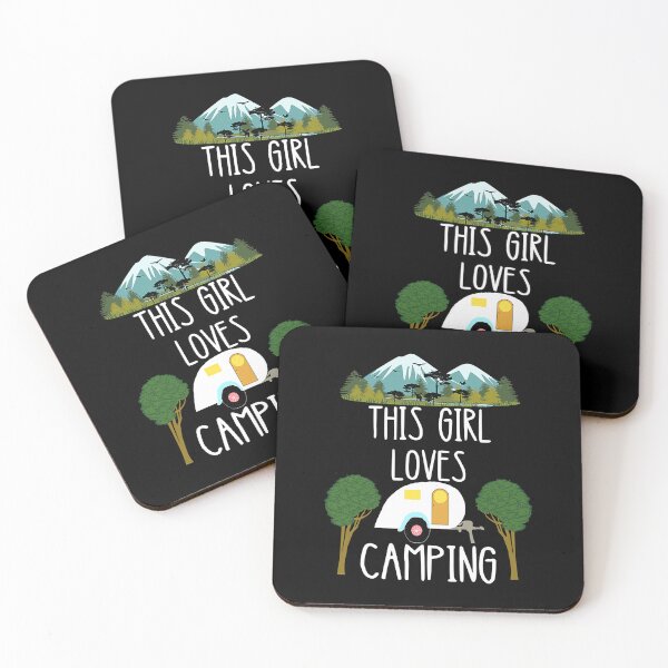 Item preview, This Girl Loves Camping RV Teardrop Trailer Camper Caravan designed and sold by BennetJaco.