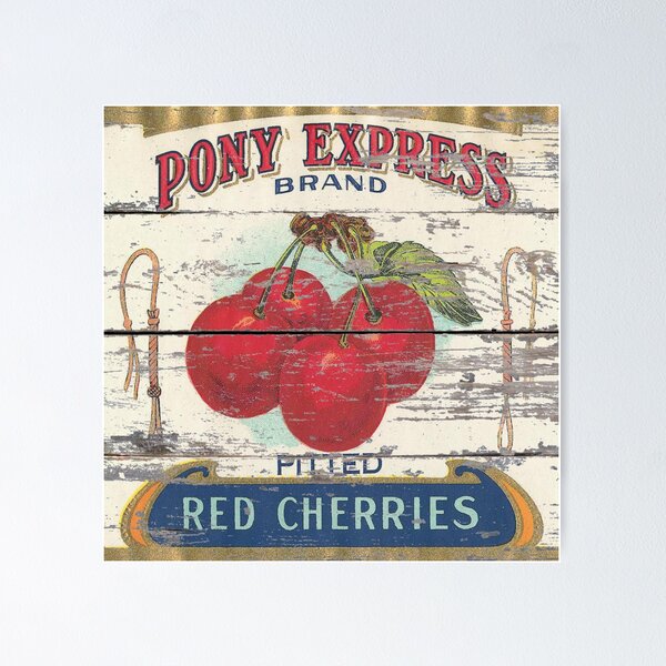 Item preview, dark academia Retro advertisement orchard fruit french country red cherry designed and sold by LEILA ART SPACE.