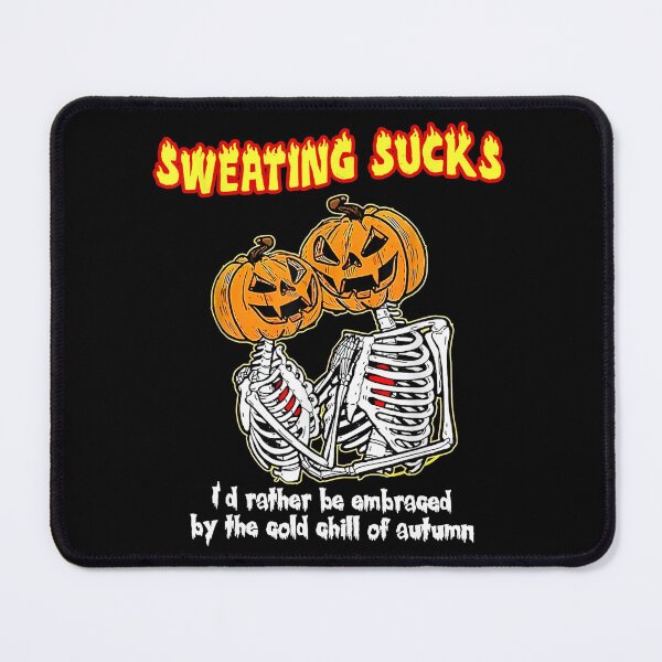 Item preview, Sweating Sucks Skeleton Halloween Couple Skeleton Pumpkin designed and sold by leshiarivers.