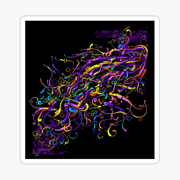 Splash Glass Rattlesnake - Remastered Digital Painting Sticker