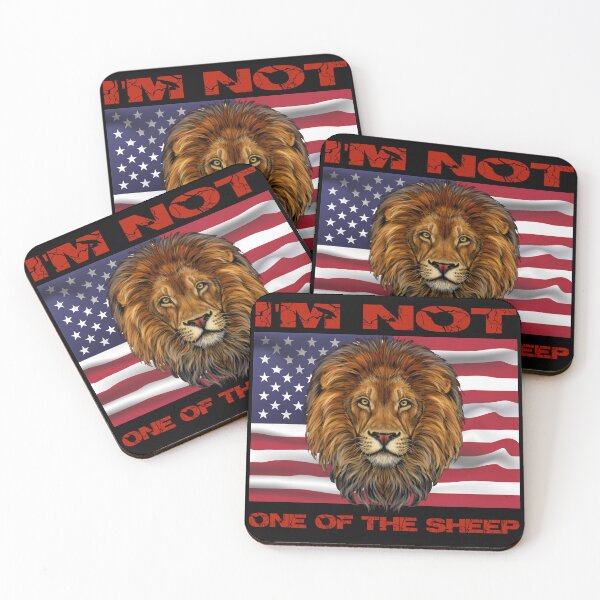 Item preview, I'm Not One of the Sheep T-shirt, Political Tee Shirt, American Pride Shirt, American Flag, Lion Head, Constitution, 2nd Amendment, America designed and sold by SassyFavorites.