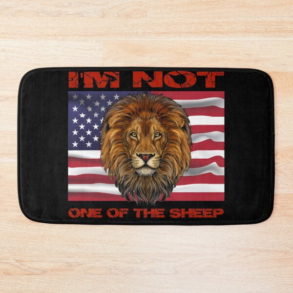 Item preview, I'm Not One of the Sheep T-shirt, Political Tee Shirt, American Pride Shirt, American Flag, Lion Head, Constitution, 2nd Amendment, America designed and sold by SassyFavorites.
