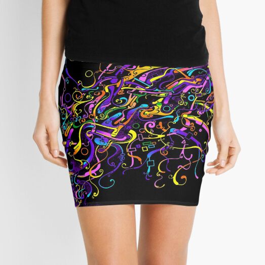 Splash Glass Rattlesnake - Remastered Digital Painting Mini Skirt