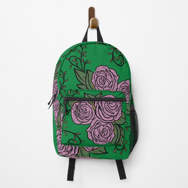 Item preview, Vintage Pink Rose Floral Pattern On Green designed and sold by GraphicsClub.