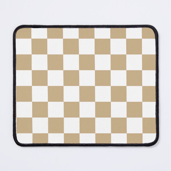 Item preview, Tan and white square checkered pattern. Chessboard. Checkerboard. Check pattern designed and sold by Opalaeo.