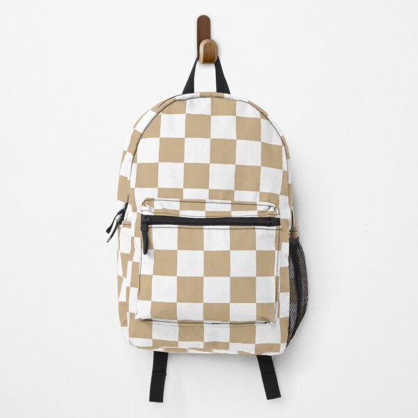 Item preview, Tan and white square checkered pattern. Chessboard. Checkerboard. Check pattern designed and sold by Opalaeo.