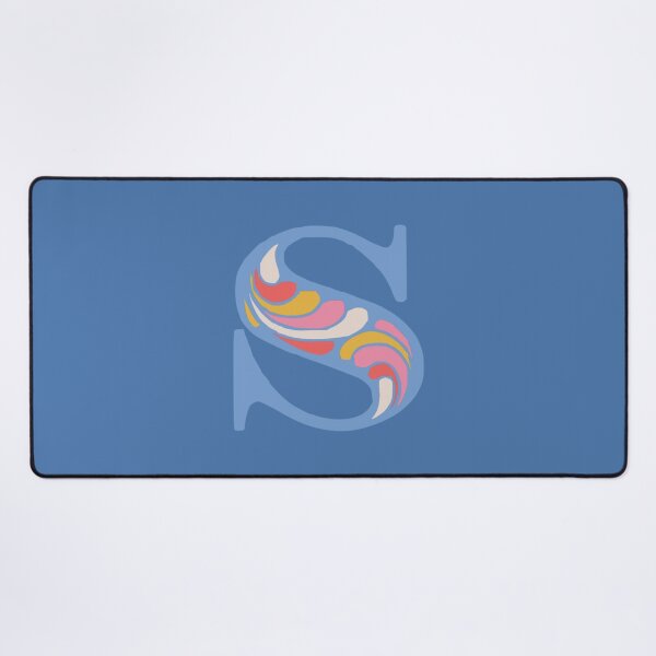 Item preview, Letter S Fancy Monogram Hippie Initial Blue designed and sold by everything4eva.