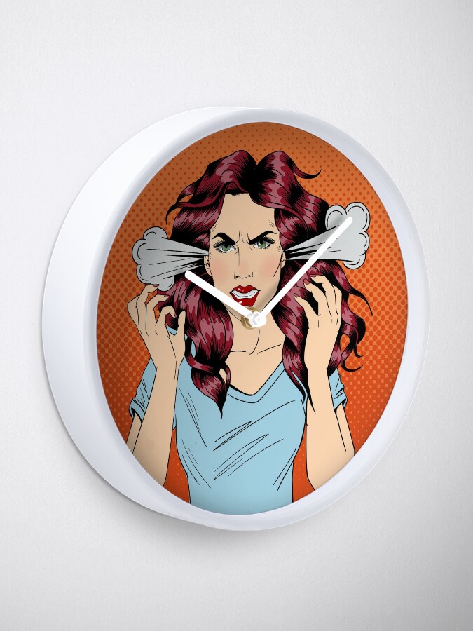 Premium Vector  Angry woman furious girl negative emotions pop