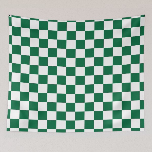 Item preview, Green and white square checkered pattern. Chessboard. Checkerboard. Check pattern designed and sold by Opalaeo.
