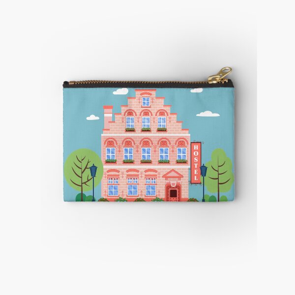 Item preview, Vintage European City Hostel. Travel Industry Hotel Building Facade designed and sold by ivector.