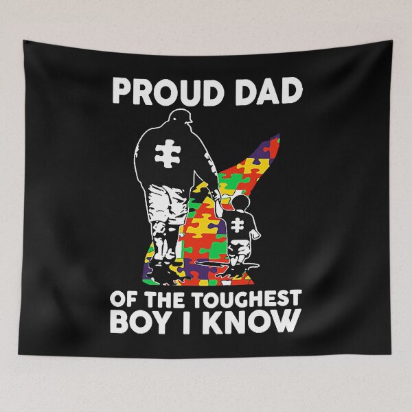 Item preview, Proud Dad Of The Toughest Boy I Know Autism Awareness designed and sold by AlbredaAE.