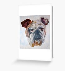 American Bulldog Portrait Greeting Card
