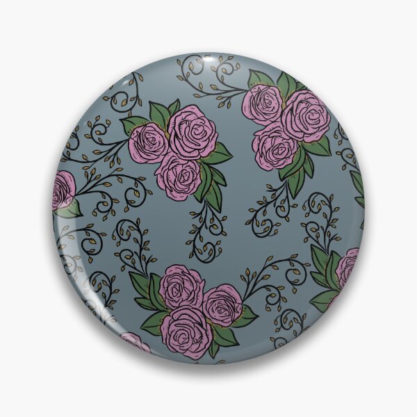 Item preview, Vintage Pink Rose Floral Pattern On Grey designed and sold by GraphicsClub.