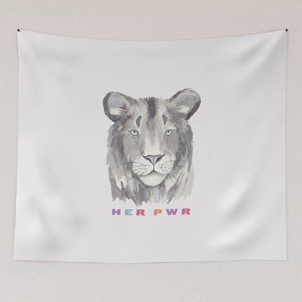 Item preview, Her Pwr | Power to Girls | Black & White Lioness designed and sold by SpeakLifeHQ.