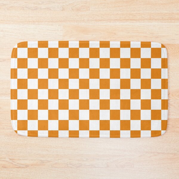 Item preview, Orange and white square checkered pattern. Chessboard. Checkerboard. Check pattern designed and sold by Opalaeo.