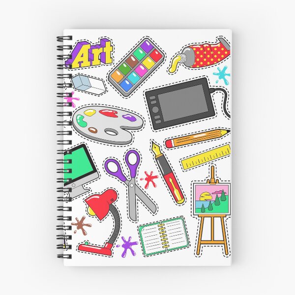 Item preview, Art Creativity Badges, Stickers, Patches with Paints and Design Tools. Vector Doodle designed and sold by ivector.