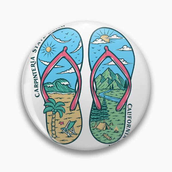 Item preview, Sandalias de playa del estado de Carpinteria designed and sold by LanikaiBeach.