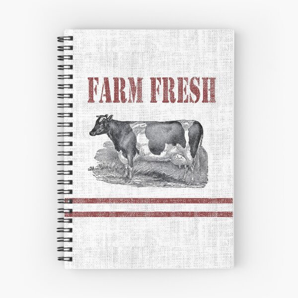 Item preview, Farm fresh french country stripe burlap holstein cow  designed and sold by LEILA ART SPACE.