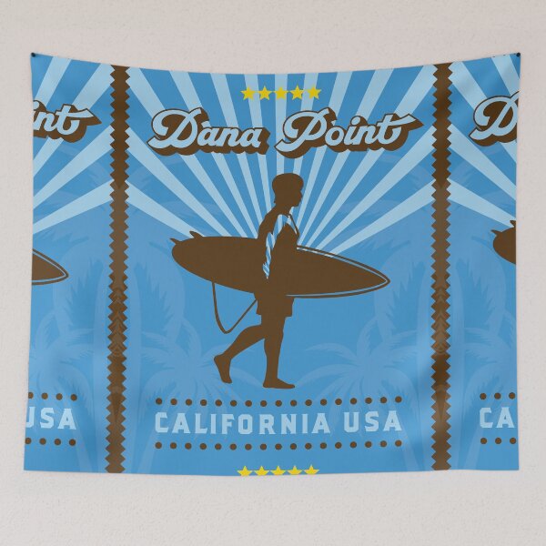 Item preview, Dana Point Retro Surfer designed and sold by LanikaiBeach.