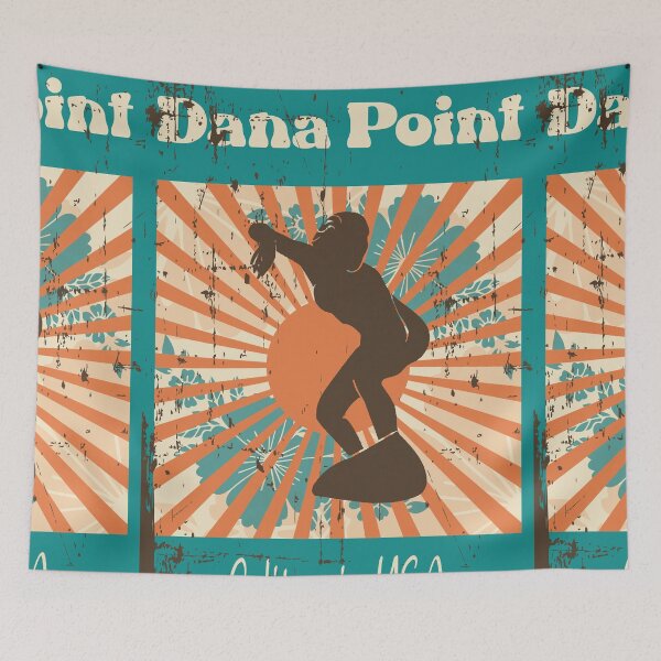 Item preview, Dana Point Retro Surfer Girl designed and sold by LanikaiBeach.