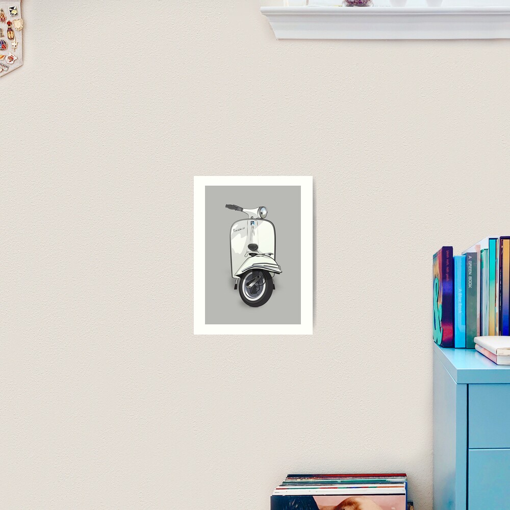 Vintage Vespa 150 - White Art Print