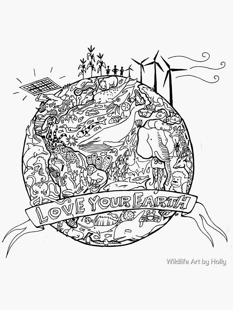 "Love Your Earth" Sticker by LadyElizabeth Redbubble