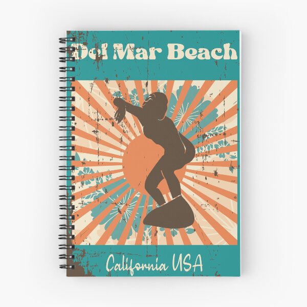 Aperçu de l'œuvre Surfeuse rétro de Del Mar Beach créée et vendue par LanikaiBeach.