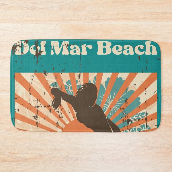Item preview, Del Mar Beach Retro Surfer Girl designed and sold by LanikaiBeach.