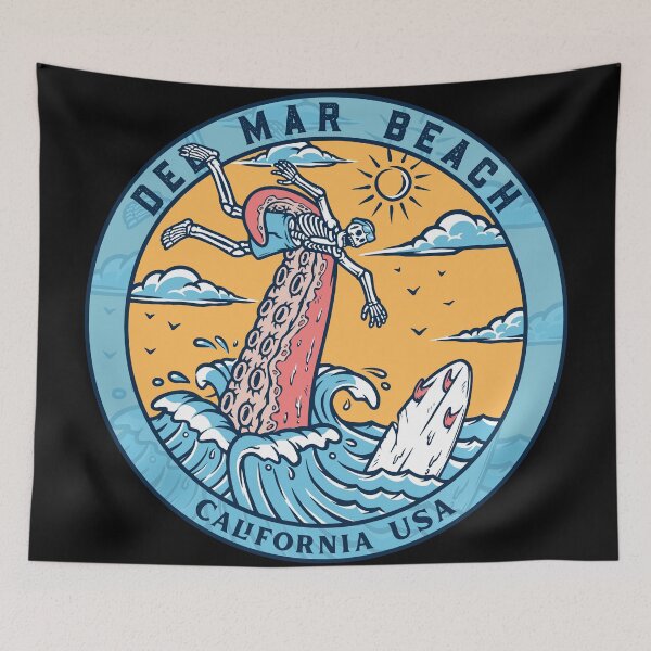Item preview, Del Mar Beach Skeleton Tentacle designed and sold by LanikaiBeach.
