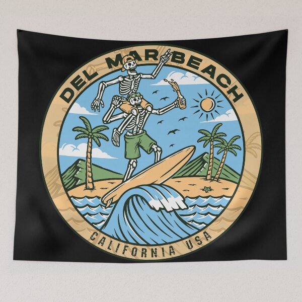 Item preview, Del Mar Beach Skeleton Bros designed and sold by LanikaiBeach.