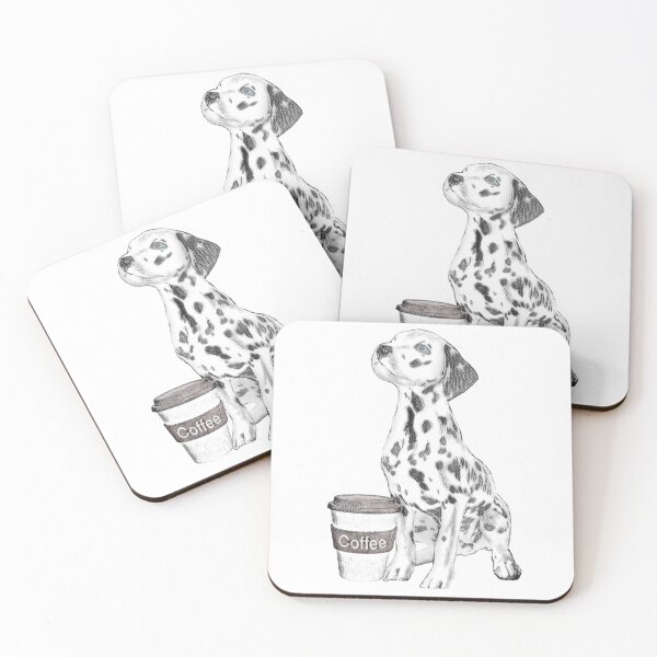 Item preview, Dalmatian With Coffee Cup designed and sold by NikkiBear67.