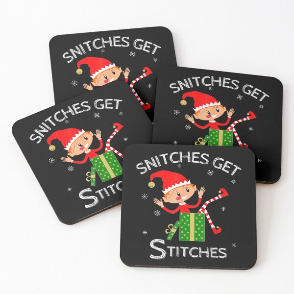 Item preview, Funny Elf Shelf shirt  Snitches Get Stitches designed and sold by Bradley Senger.