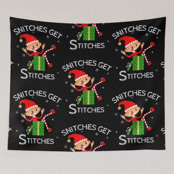 Item preview, Funny Elf Shelf shirt  Snitches Get Stitches designed and sold by Bradley Senger.