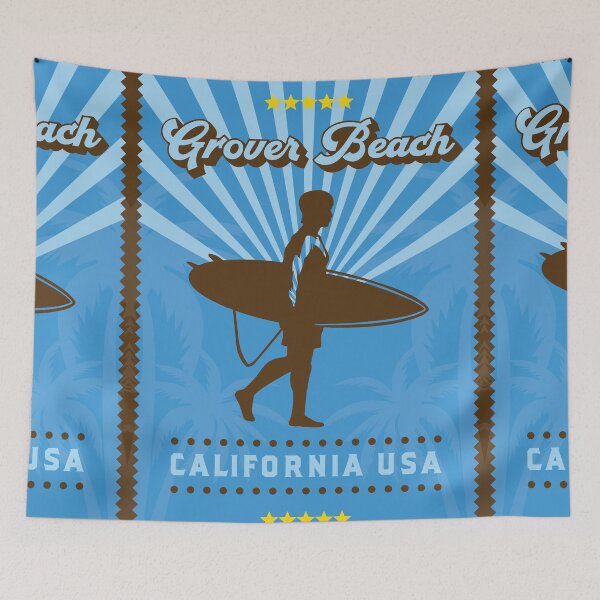 Item preview, Grover Beach Retro Surfer designed and sold by LanikaiBeach.