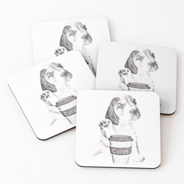 Item preview, Spaniel With Cup Of Coffee designed and sold by NikkiBear67.