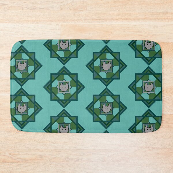 Item preview, Geometricat 2 - Green designed and sold by Julia Marshall Felix.