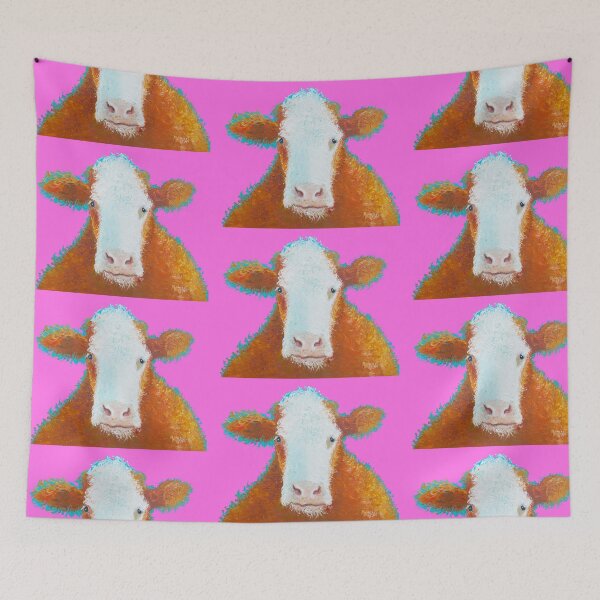 Item preview, Hereford Cow on pink designed and sold by MatsonArtDesign.