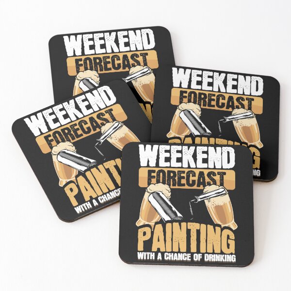 Item preview, Funny Painter Weekend Forecast Painting Beer Drinking designed and sold by Hananiah Merch.
