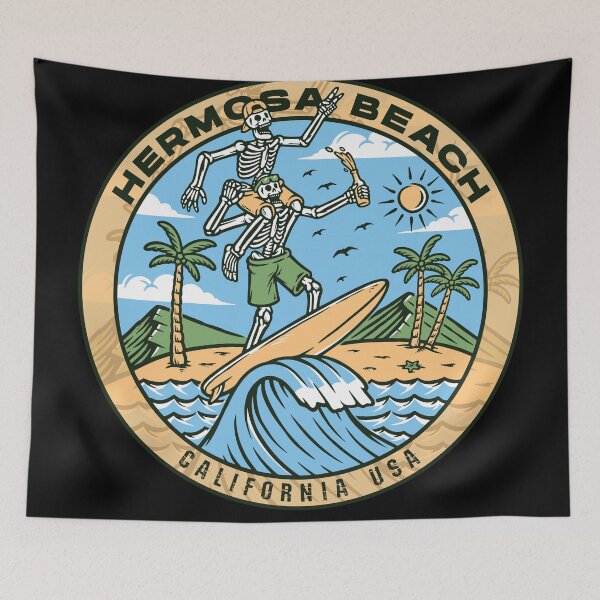 Item preview, Hermosa Beach Skeleton Bros designed and sold by LanikaiBeach.