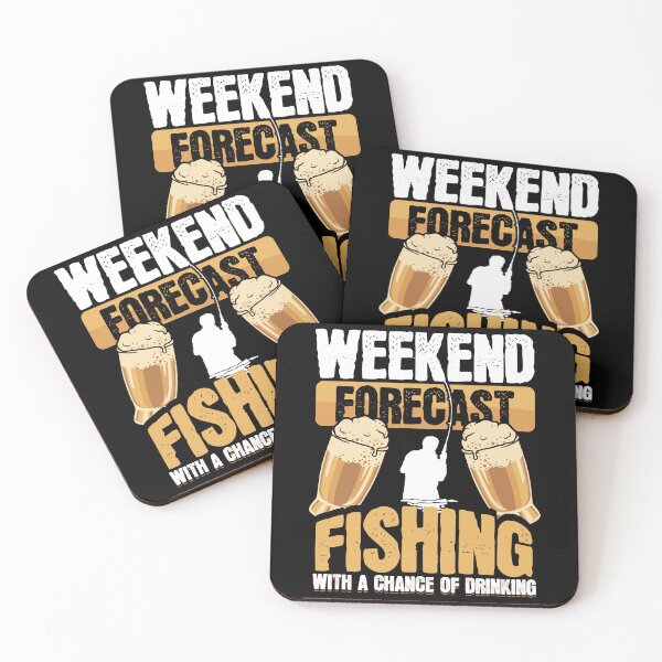 Item preview, Funny Weekend Forecast Fishing Beer Drinking designed and sold by Hananiah Merch.