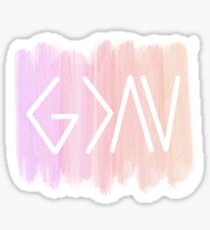 God is greater than the highs and lows Sticker
