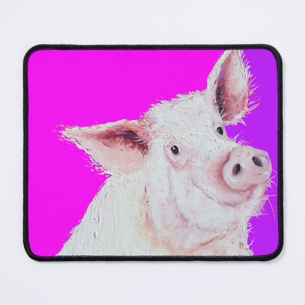 Item preview, Pig painting on purple and pink designed and sold by MatsonArtDesign.