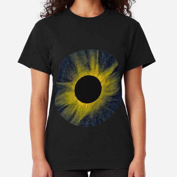 Total Eclipse of the Sun Generative Astronomical Art Classic T-Shirt