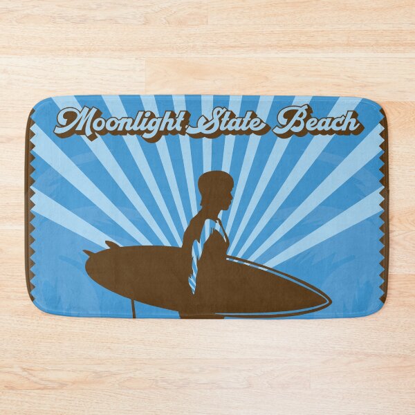 Item preview, Moonlight State Beach Retro Surfer designed and sold by LanikaiBeach.