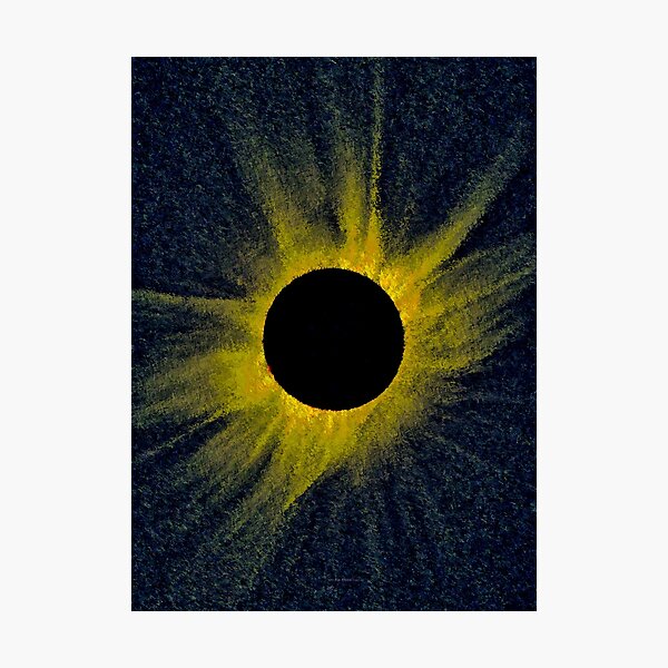 Total Eclipse of the Sun Generative Astronomical Art Photographic Print