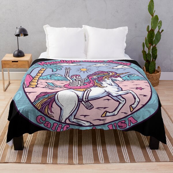 Item preview, Moonlight State Beach Skeleton Unicorn designed and sold by LanikaiBeach.